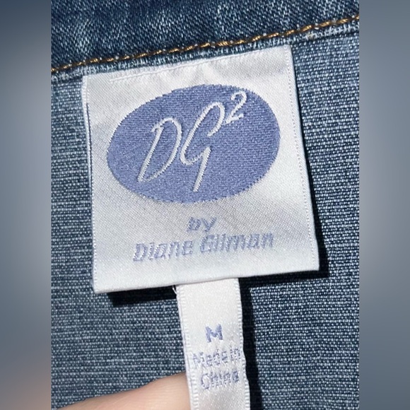 Diane Gilman Women’s Detailed Denim Long Sleeve Jacket! Size M. - Picture 13 of 15